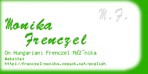 monika frenczel business card